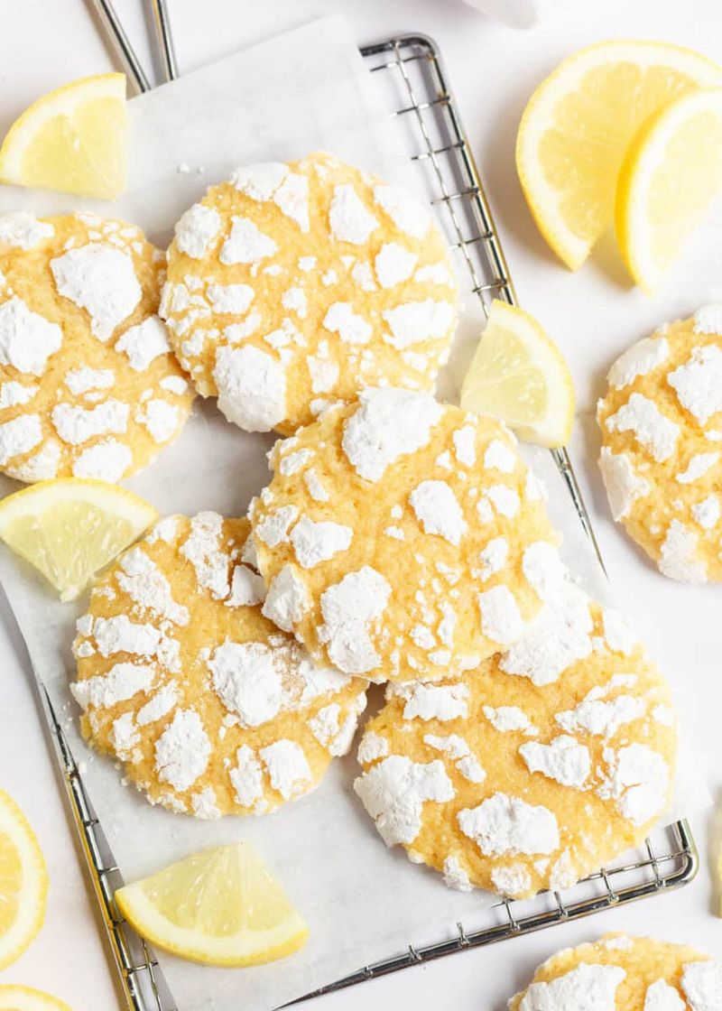 Zingy Lemon Crinkle Cookies