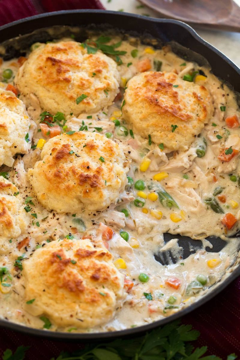 Chicken Pot Pie With Biscuit Topping