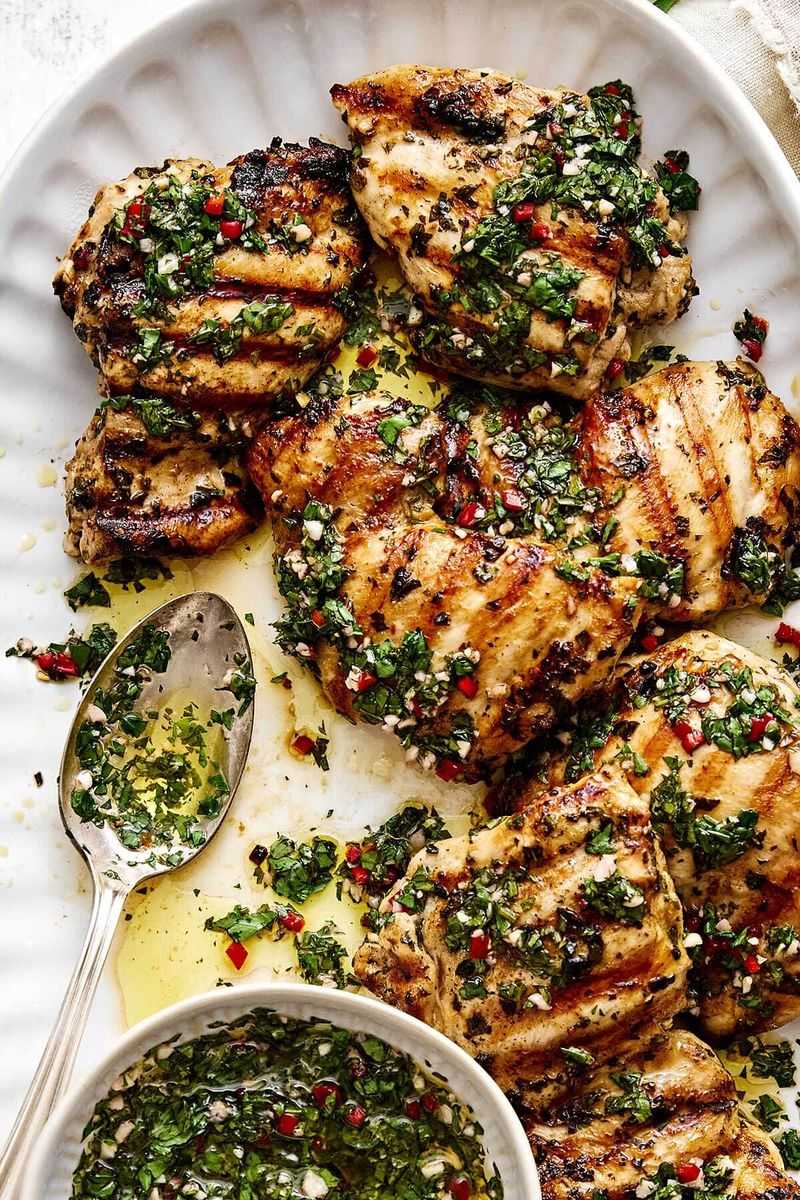 Chimichurri Grilled Chicken Thighs