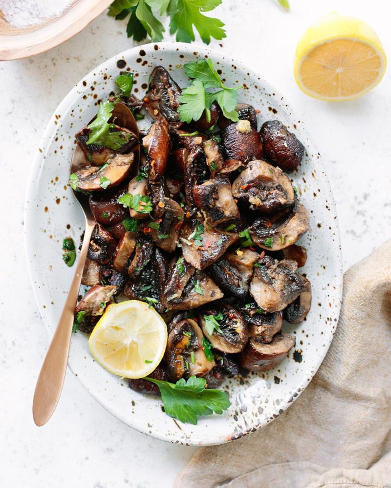 Lemon Garlic Mushrooms