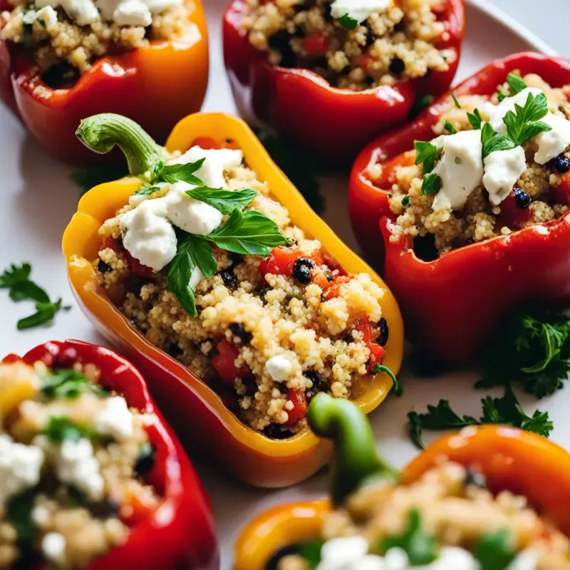 Feta Stuffed Bell Peppers