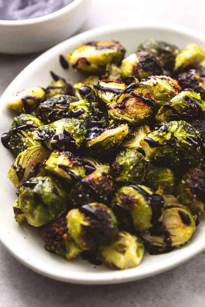 Roasted Brussels Sprouts With Balsamic Glaze
