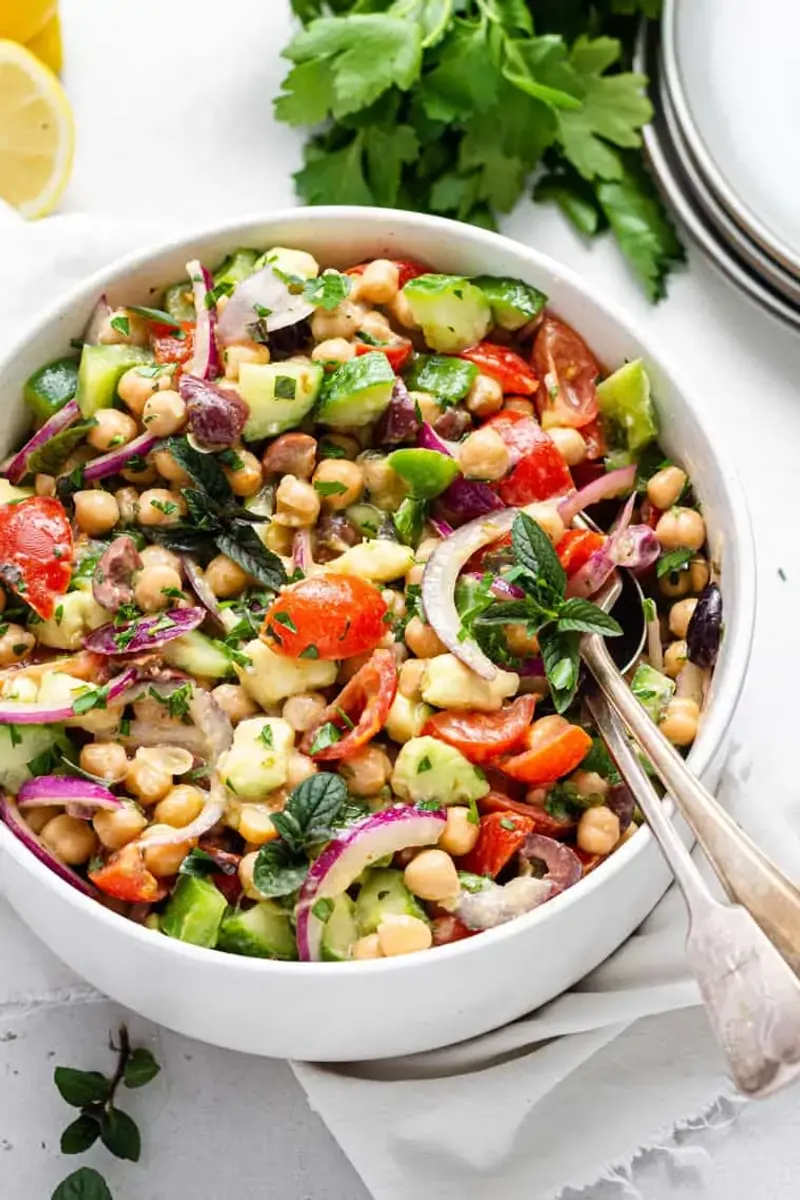 Greek Chickpea Salad Jars