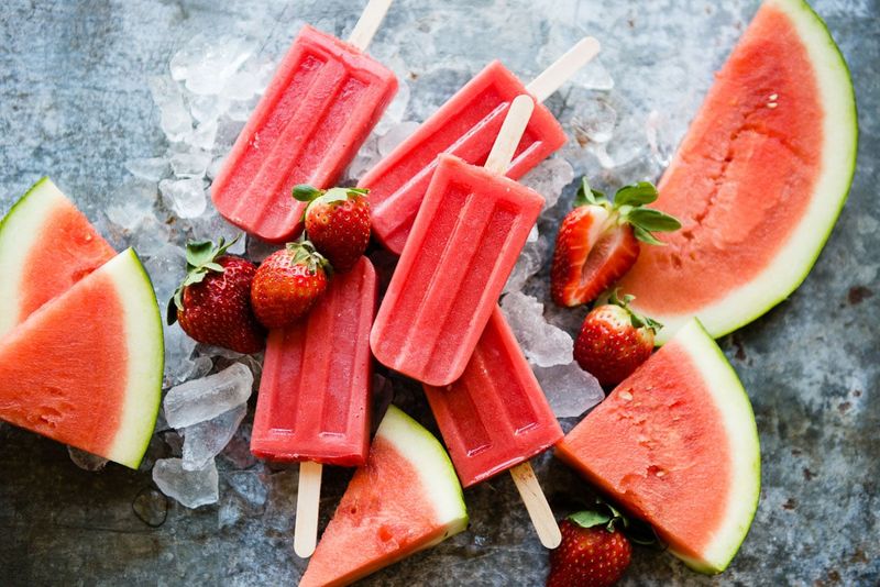 Watermelon Protein Popsicles