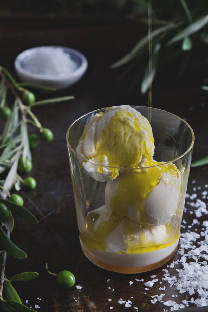 Olive Oil On Ice Cream