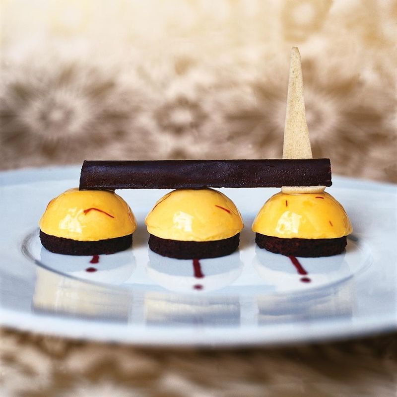 Saffron Chocolate Mousse Cups