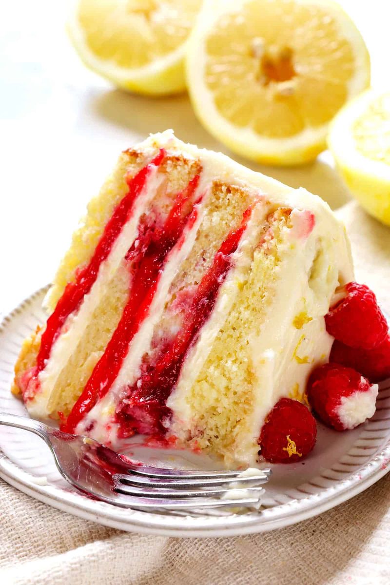 Lemon Raspberry Layer Cake Recipe