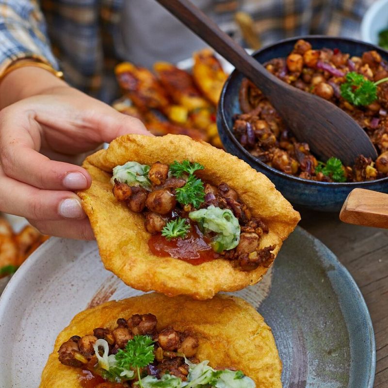 Doubles: Trinidad's Curried Chickpea Sandwich Delight