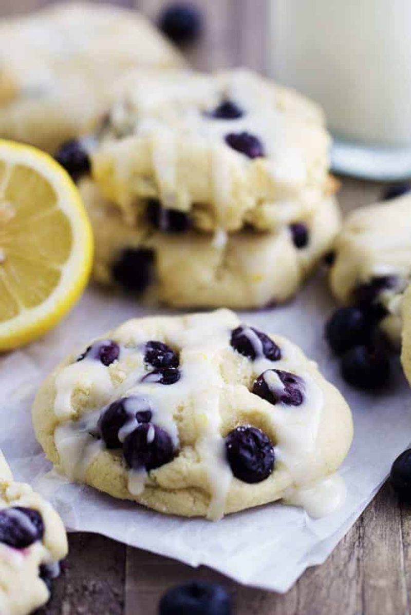 Blueberry Sour Cream Drop Cookies