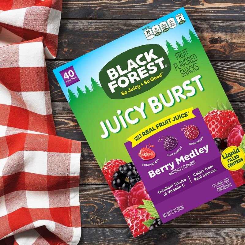 Black Forest Juicy Burst Fruit Flavored Snacks - Mixed Berry