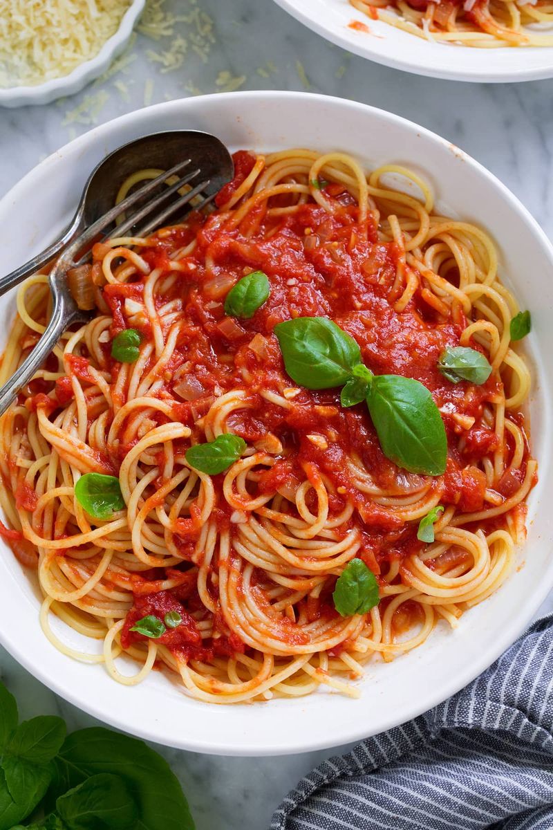 Spaghetti With Homemade Marinara