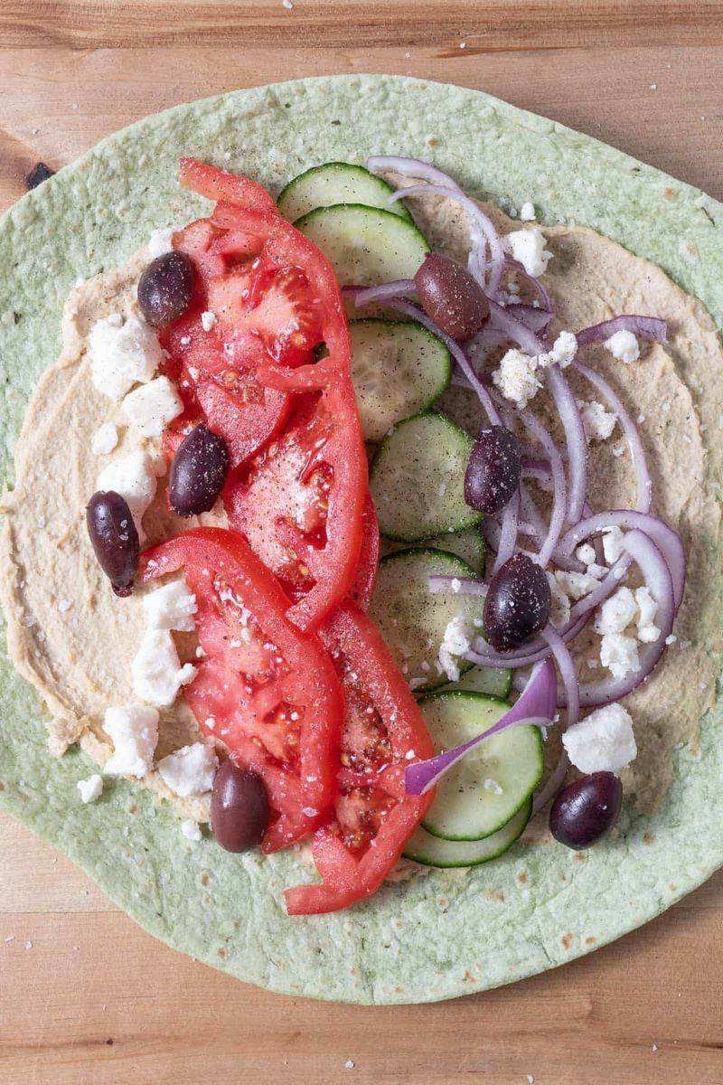 Mediterranean Veggie Wrap