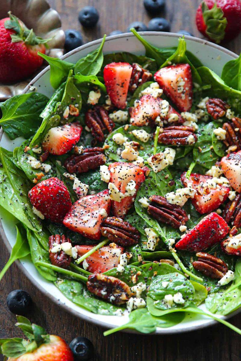 Strawberry Spinach Poppy Seed Salad