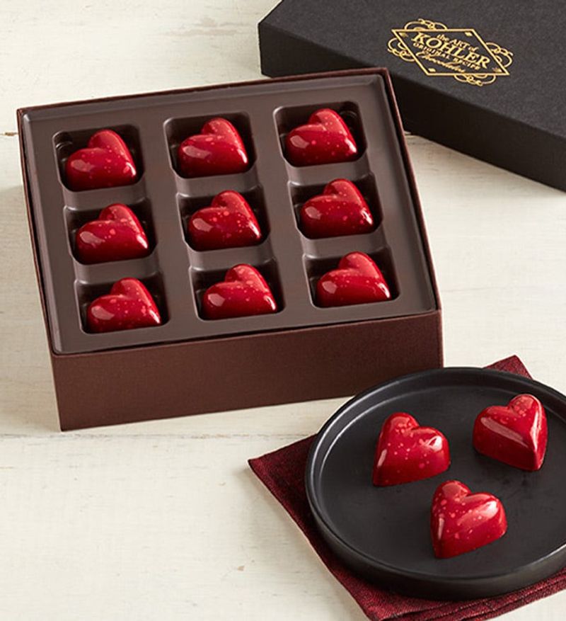 Raspberry Ganache Hearts