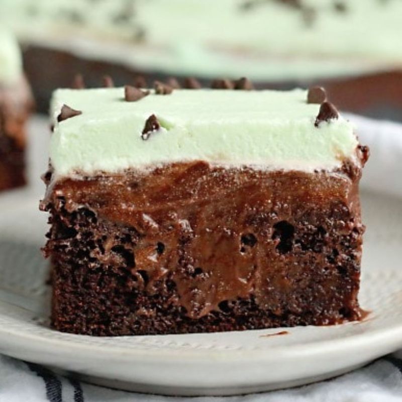 Chocolate Mint Fudge Bars