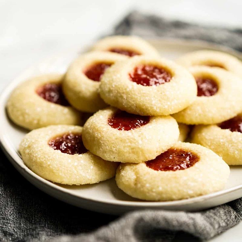 Strawberry Sour Cream Thumbprints