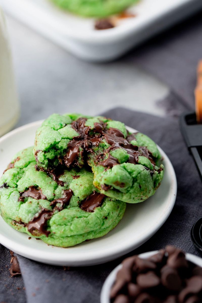Mint Chocolate Sour Cream Cookies
