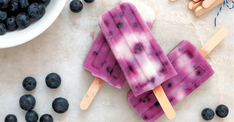 Blueberry Yogurt Popsicles