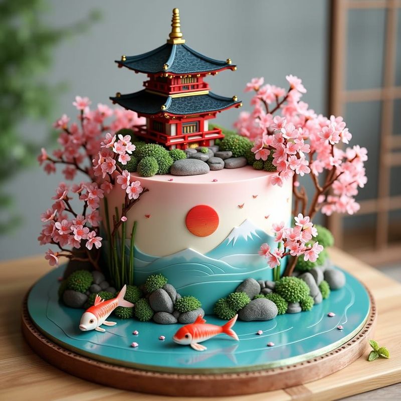 Japanese Pagoda Cake