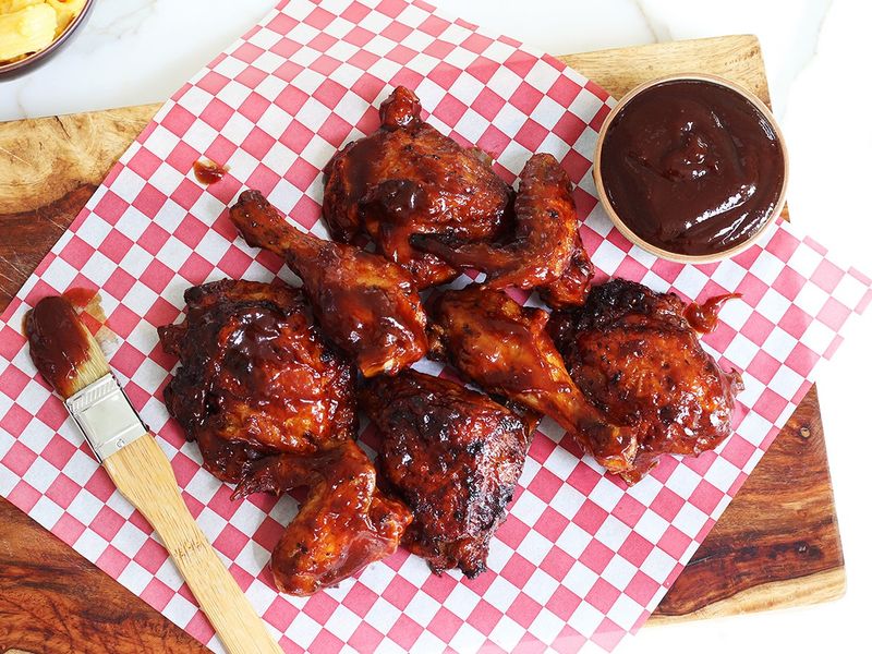 Barbecued Chicken With Bottled Sauce