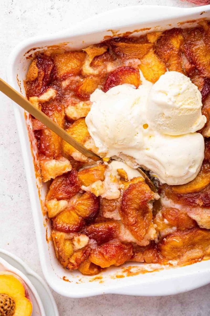 Peach Cobbler Casserole