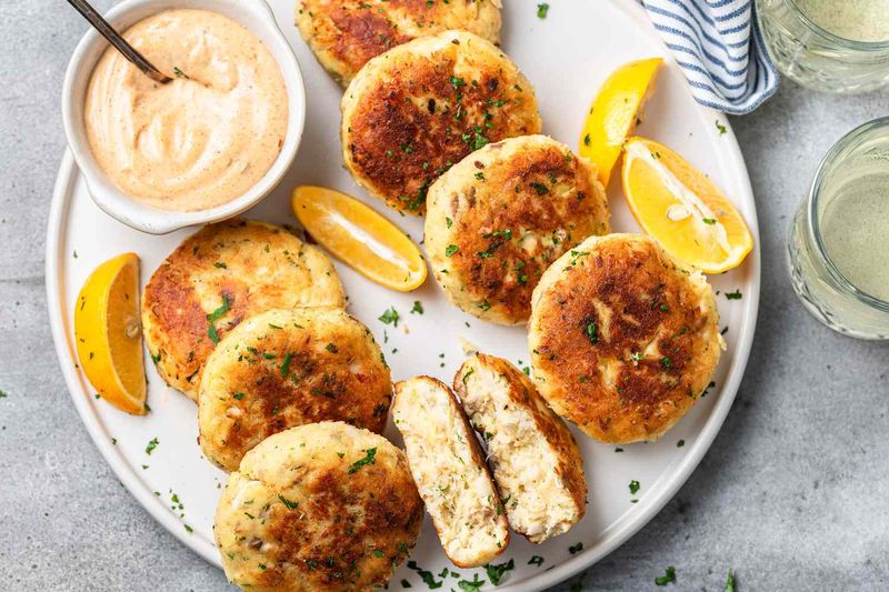 Codfish Cakes And Breakfast Potatoes