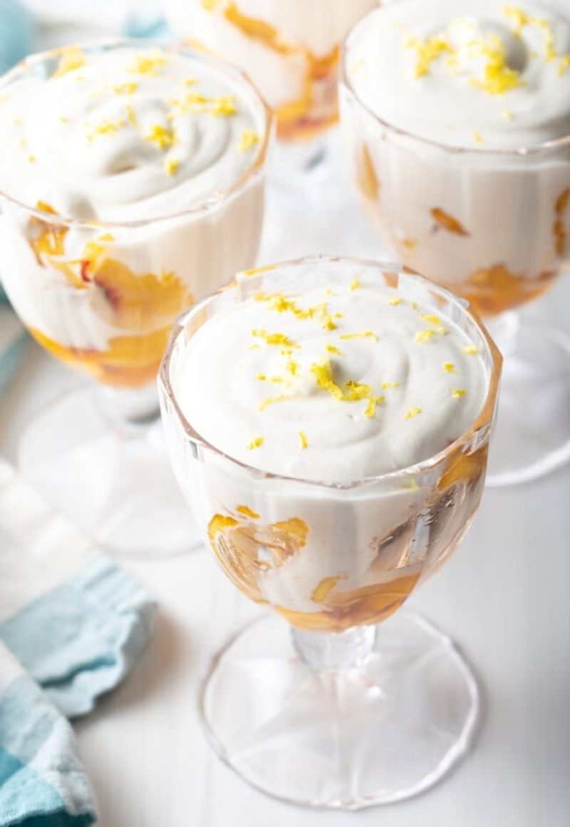 Peaches And Cream Jello Cups