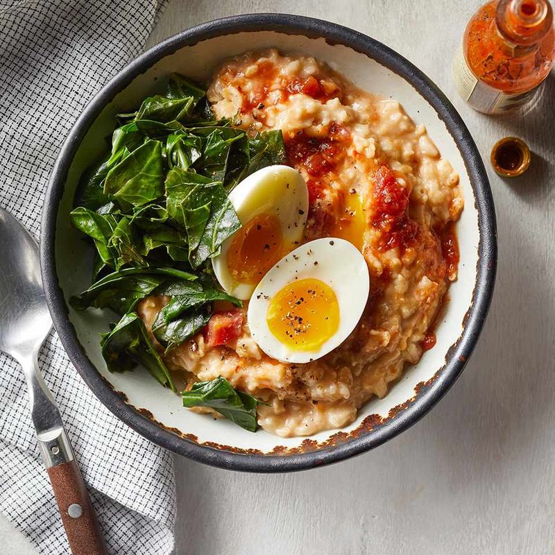 Savory Oatmeal With Egg