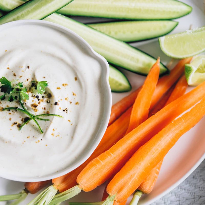 Protein-Rich Veggie Dip Station