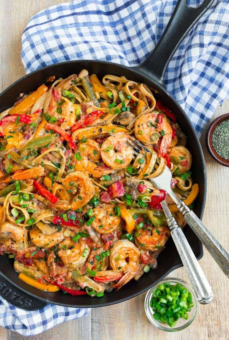 Spicy Cajun Shrimp Spaghetti