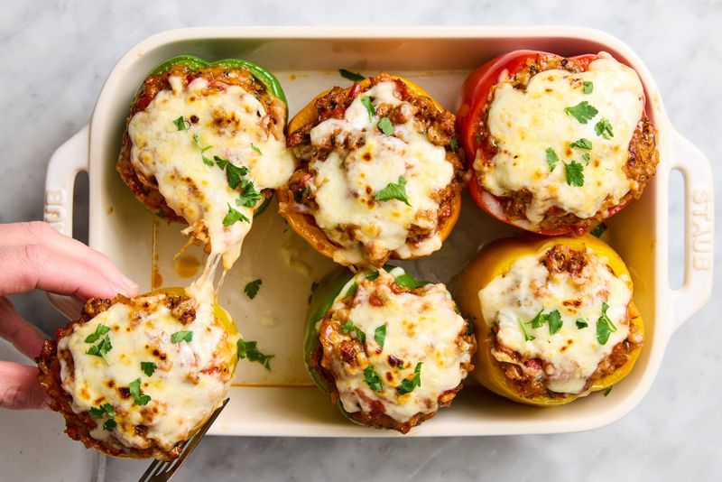 Meat-Stuffed Bell Peppers