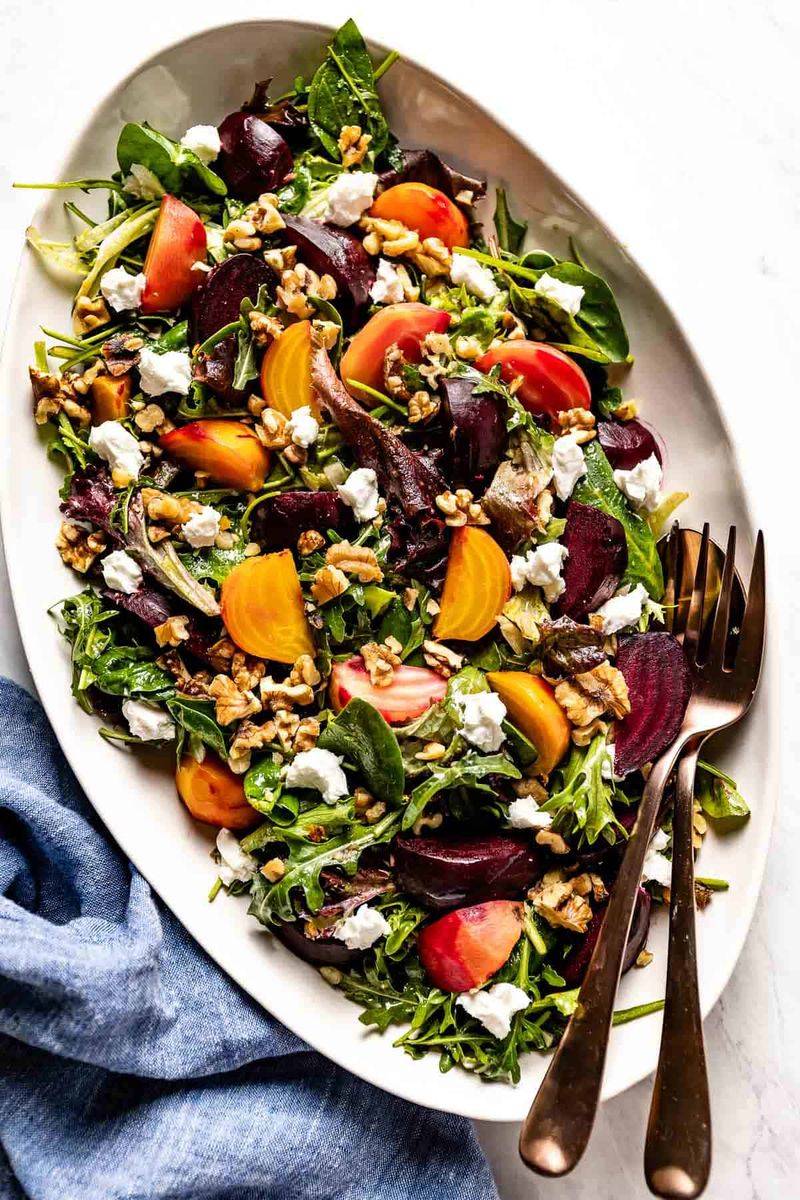 Caesar With Roasted Beets And Feta