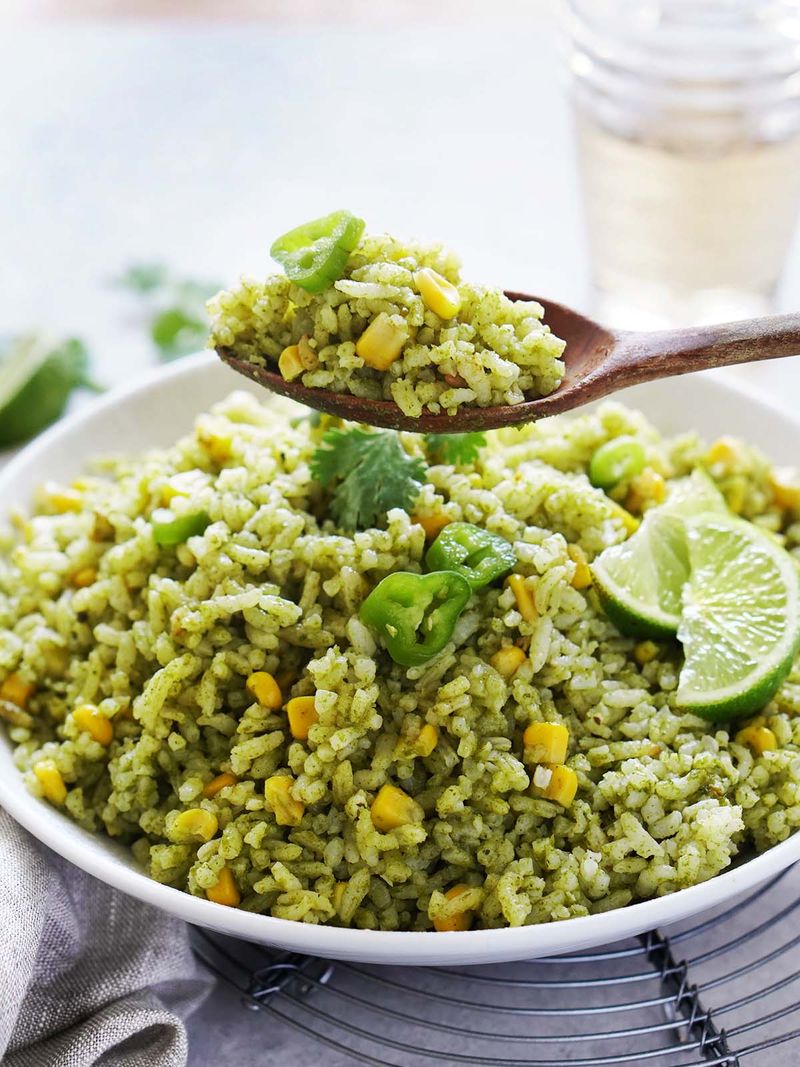 Flavorful Green Rice