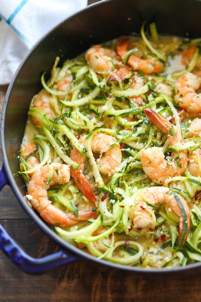 Zucchini Noodle Shrimp Scampi