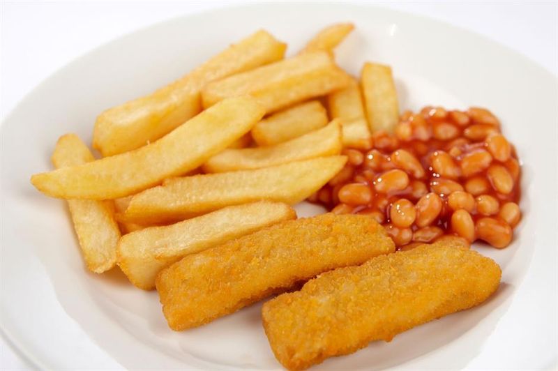 Fish Fingers And Beans