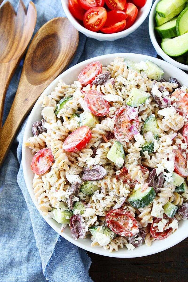 Greek Yogurt Chicken Pasta Salad With Dill