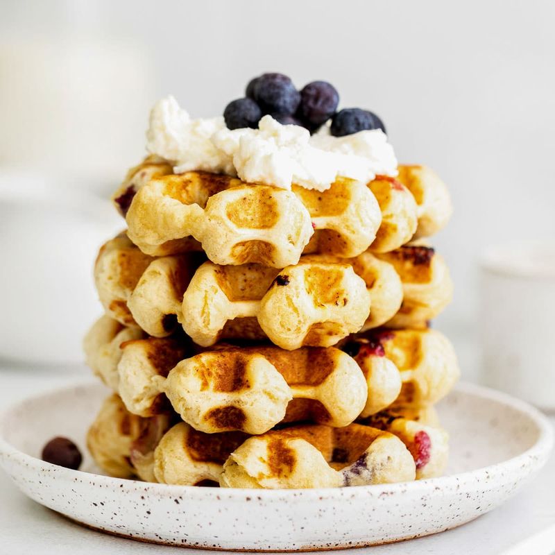 Lemon Blueberry Ricotta Waffles