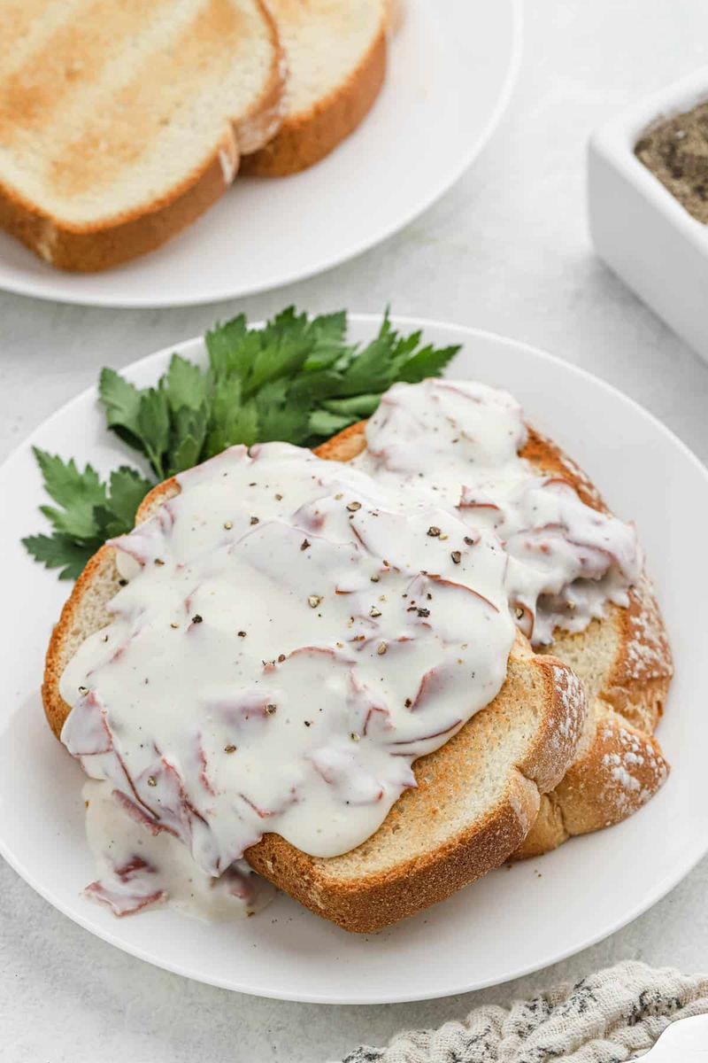 Creamed Chipped Beef On Toast