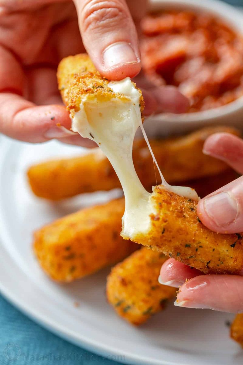 Mozzarella Sticks: 350°F For Gooey Centers