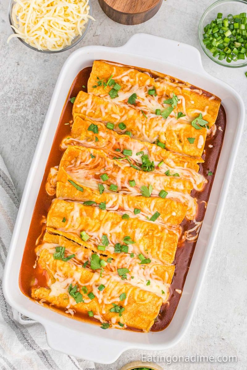 Bean and Cheese Enchiladas