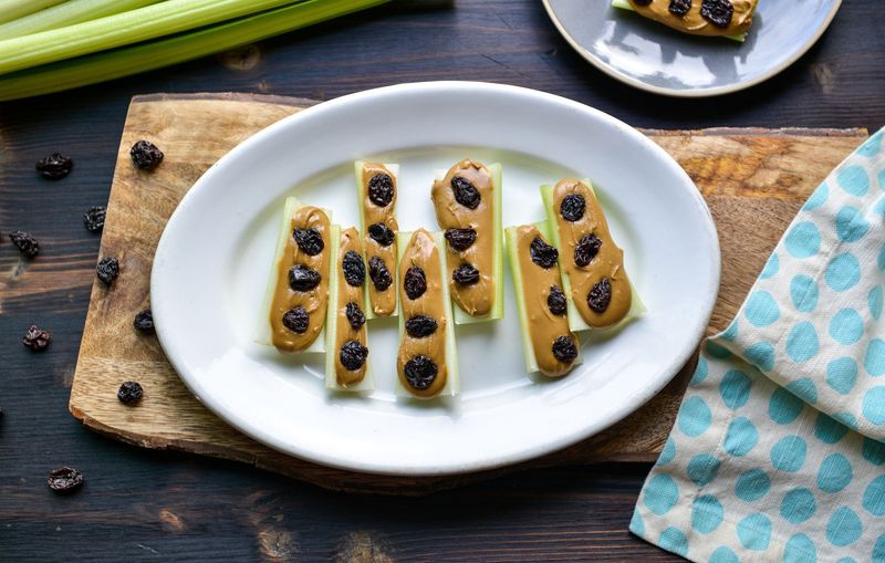Celery Sticks With Sunflower Butter