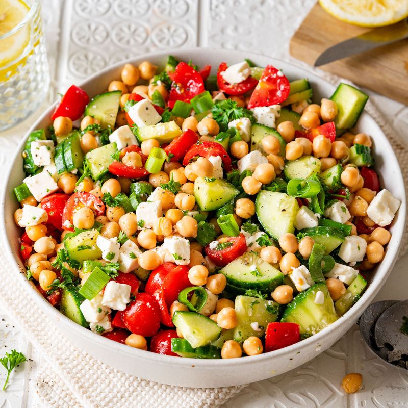 No-Cook Mediterranean Chickpea Salad