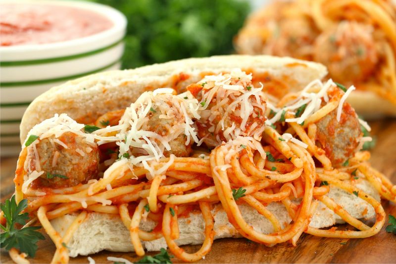The Overstuffed Spaghetti Hoagie