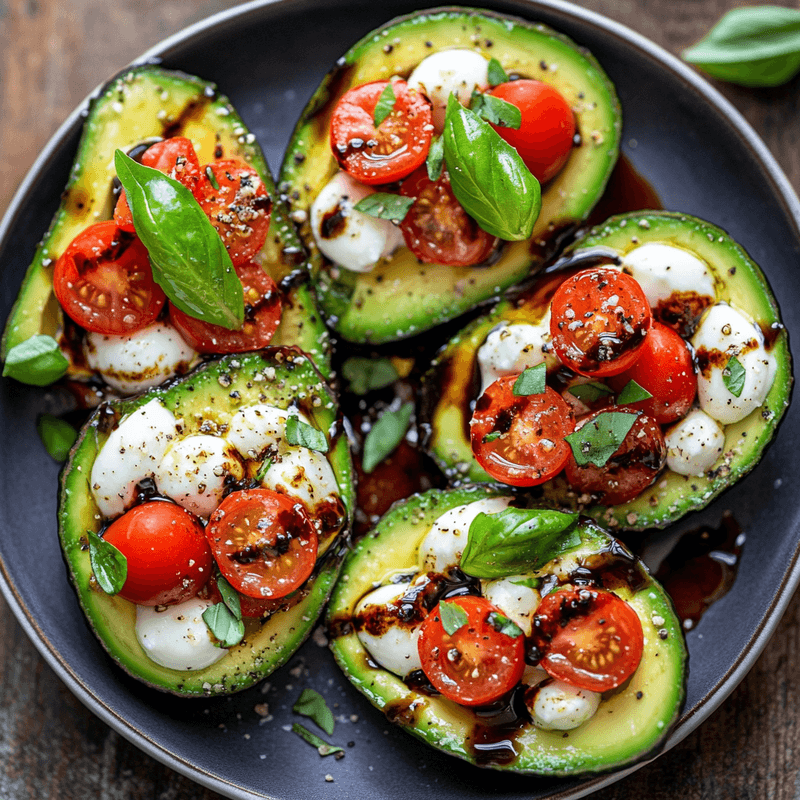 Caprese-Stuffed Avocados