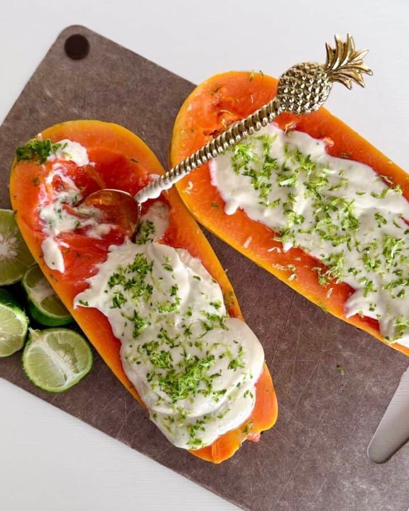 Papaya Lime Breakfast Boats