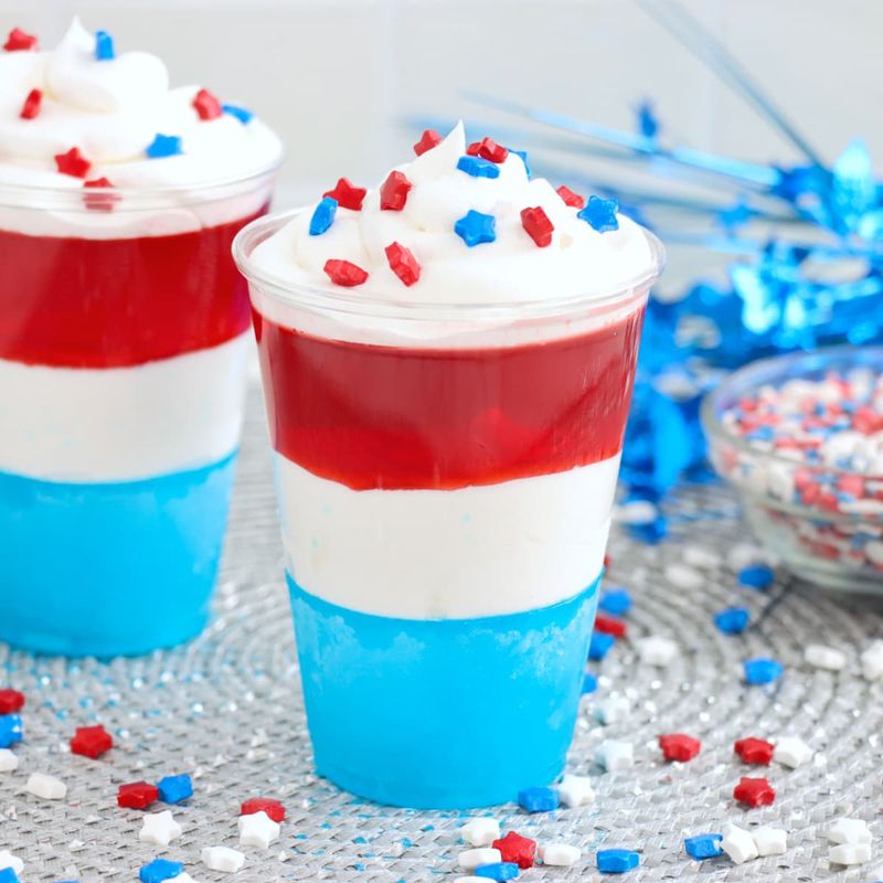 Red, White & Blue Jello Cups