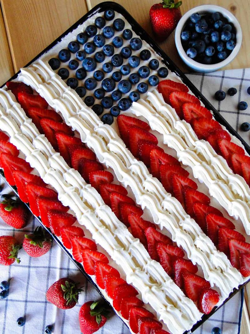 Flag Sheet Cake