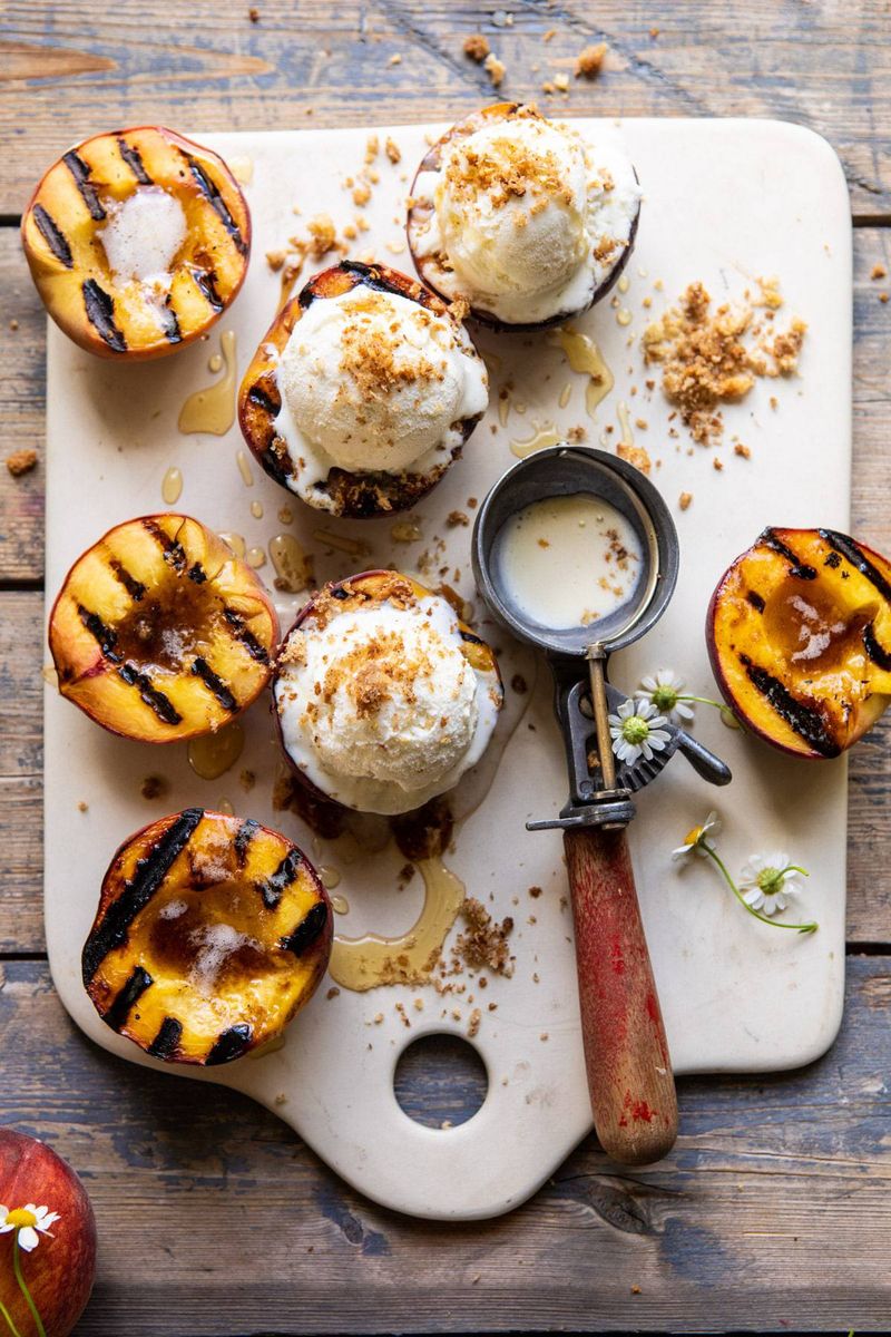 Grilled Peach Sundaes