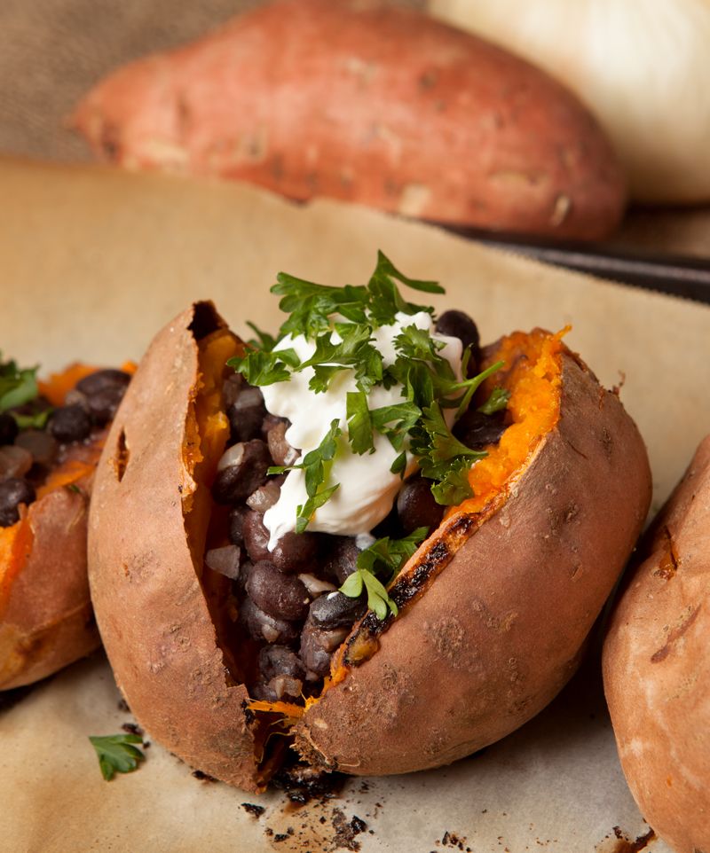 Black Bean Stuffed Sweet Potatoes