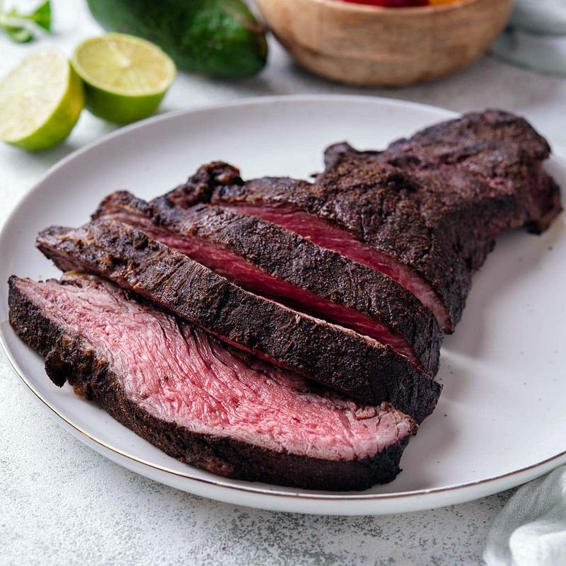 Grill And Slice The Tri-Tip Sirloin Steak Against The Grain